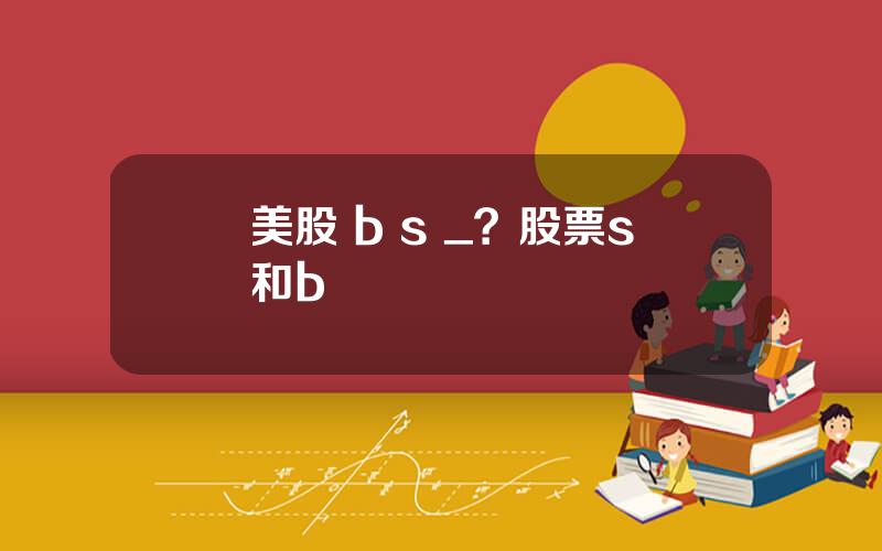 美股 b s _？股票s和b